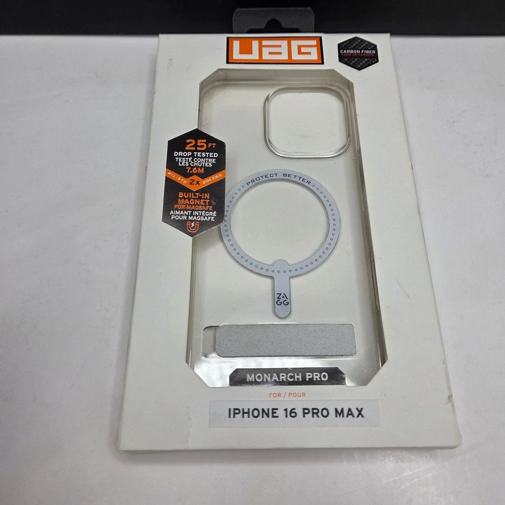 UAG iPhone 16 Pro Max Case Monarch Pro MagSafe Carbon Fiber Rugged Cover